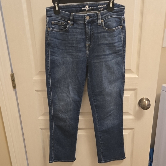 7 For All Mankind Women's Blue Jeans - Picture 1 of 7